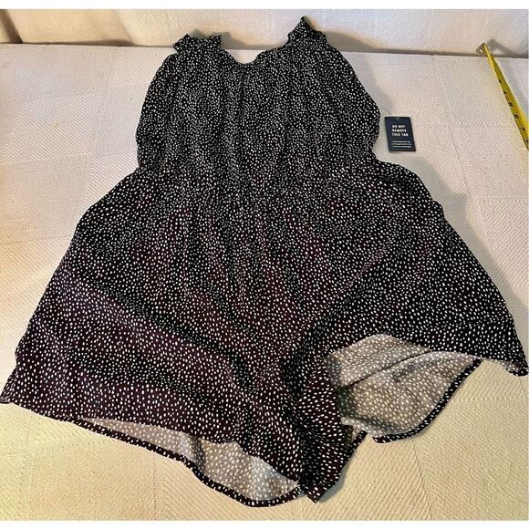 NWT Express Black & White Polka Dot Romper Size Medium -See Detail - Picture 9 of 12